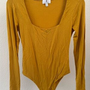 Socialite Mustard Long Sleeve Bodysuit
